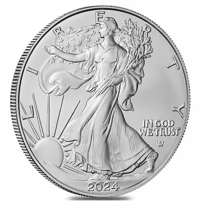 2024 1 oz Silver American Eagle $1 Coin BU - back