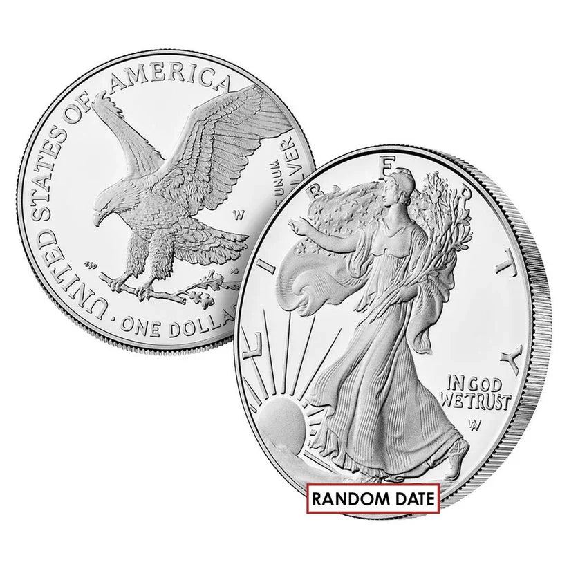 1 oz Proof Silver American Eagle (Random Date 1986-2025) - back